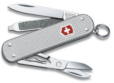 Нож-брелок Victorinox Classic Alox, 58 мм, 5 функций, серебристый 0.6221.26 от прозводителя Victorinox
