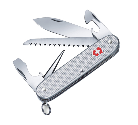 Нож Victorinox Farmer X Alox, 93 мм, 10 функций, алюминиевая рукоять, серебристый 0.8271.26 от прозводителя Victorinox