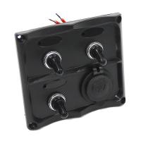 Панель переключателей 3шт с гнездом прикуривателя NEKEKE TF3J/S от прозводителя NEKEKE