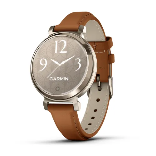 Garmin Lily 2 Classic - Lily 2 Classic | Cream Gold with Tan Leather Band