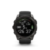 Garmin Fenix 8 - 51 мм AMOLED | SAPPHIRE | Carbon grey DLC with Black/pebble grey silicone band