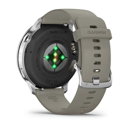 Garmin Venu 4 - 45 мм | Silver with Silver Grey Silicone Band