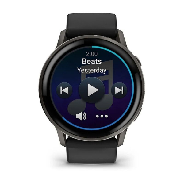 Garmin Venu 4 - 45 мм | Slate with Black Silicone Band