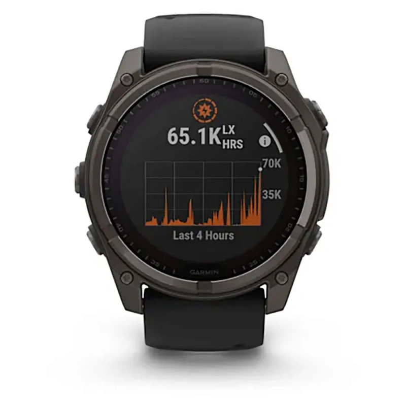 Garmin Fenix 8 - 51 мм SOLAR | SAPPHIRE | Carbon grey DLC titanium with Black/pebble grey silicone band