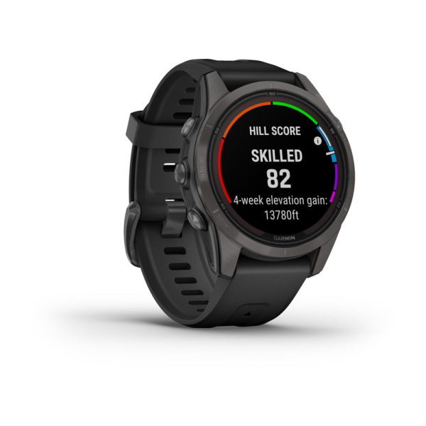 Garmin Fenix 7s Pro Sapphire Solar титановый угольно-серый DLC с силиконовым ремешком 010-02776-11 от прозводителя Garmin
