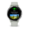 Garmin Venu 3s - 41 мм | Silver stainless steel bezel with sage grey case and silicone band