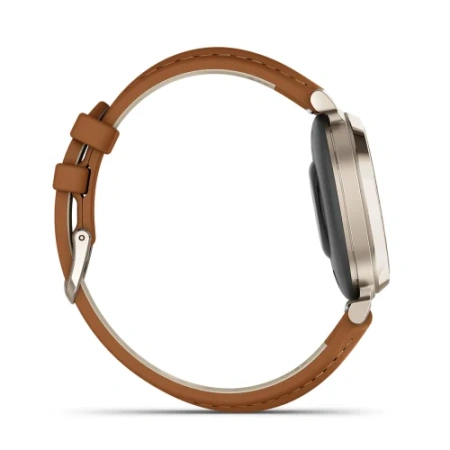 Garmin Lily 2 Classic - Lily 2 Classic | Cream Gold with Tan Leather Band