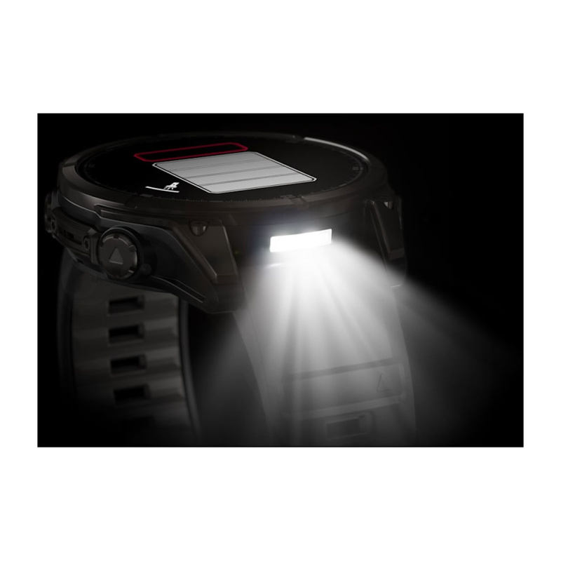 Garmin Fenix 8 - 47 мм AMOLED | SAPPHIRE | Carbon grey DLC titanium with Black/pebble grey silicone band