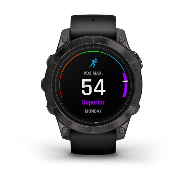 Garmin epix Pro (Gen 2) Sapphire Edition 47 мм, титановый, угольно-серый DLC, черный ремешок 010-02803-11 от прозводителя Garmin