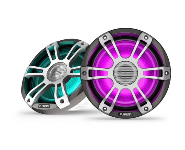 Fusion® Signature Series 3i Marine Coaxial Speakers - 7,7-дюймовые спортивные коаксиальные громкоговорители CRGBW серого цвета 280 Вт для лодок (пара) 010-02772-11 от прозводителя Fusion
