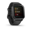 Garmin Venu Sq 2 - 40 мм Music | Премиум-функции | Slate Aluminium Bezel with Black Case and Silicone Band