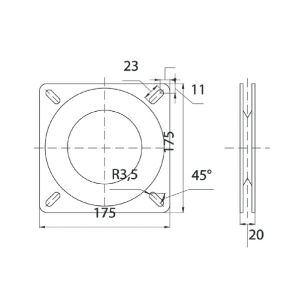 Переходник-основание для сидений 175х175 мм C12561 от прозводителя Easterner